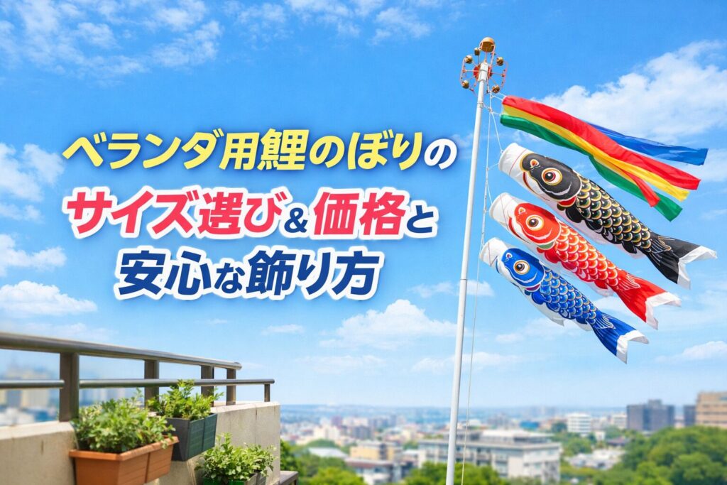 ベランダ用鯉のぼりのサイズの選び方と価格相場！マンションでも安心な飾り方