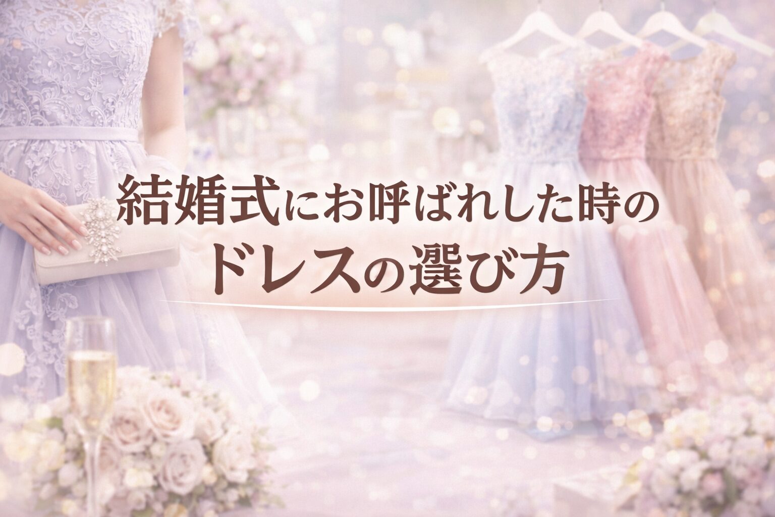 結婚式にお呼ばれした時のドレスは年代・季節でこう合わせる