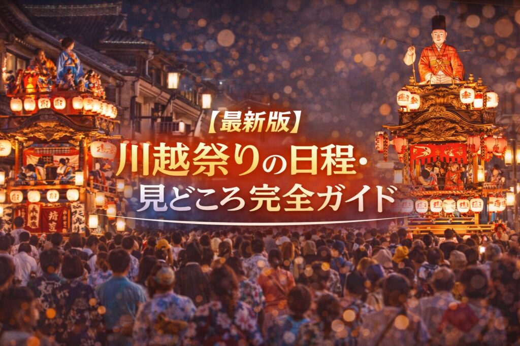 川越祭りの2024年日程と「曳っかわせ」を楽しむために！