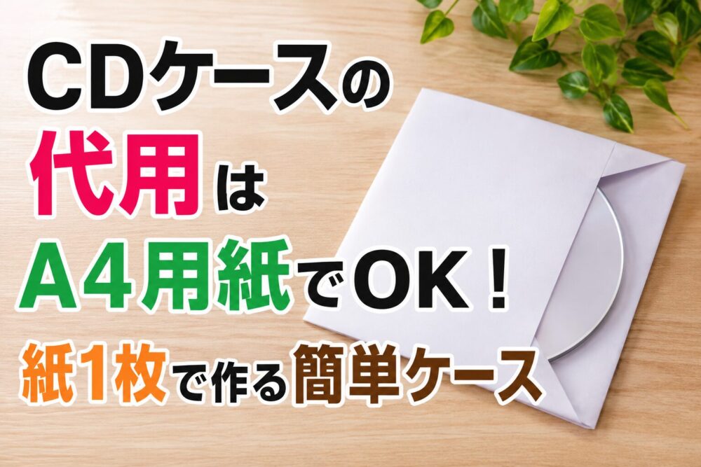 CDケースの代用はA4用紙でOK！紙1枚で作る簡単ケース