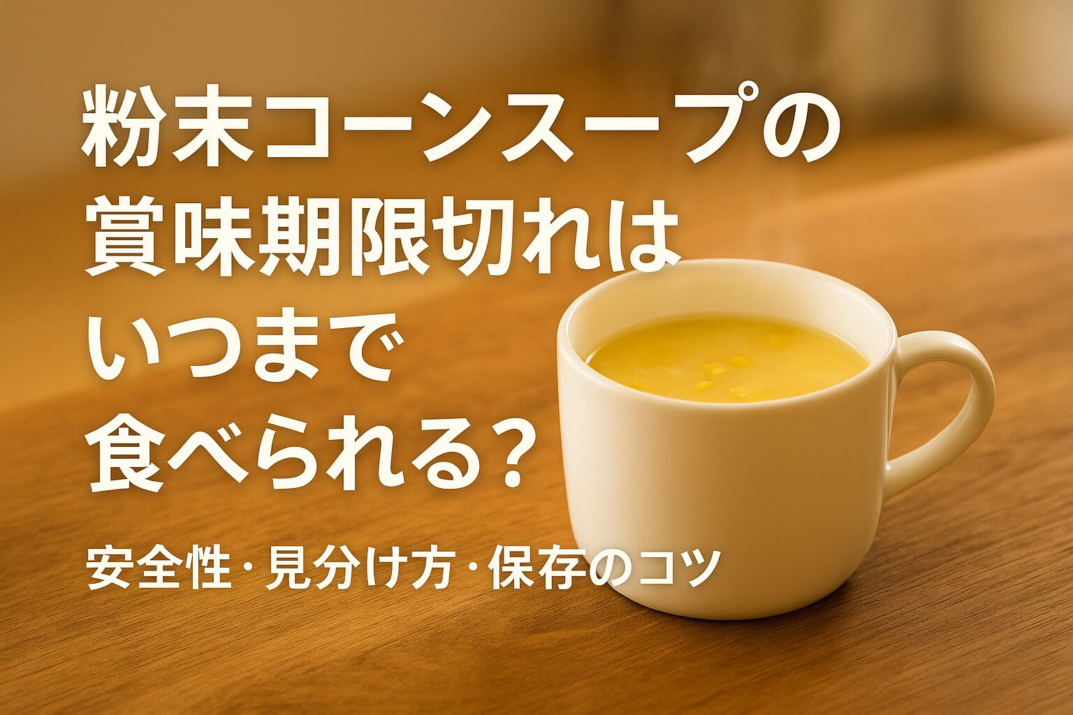 賞味期限切れの粉末コーンスープはいつまで食べられるのか