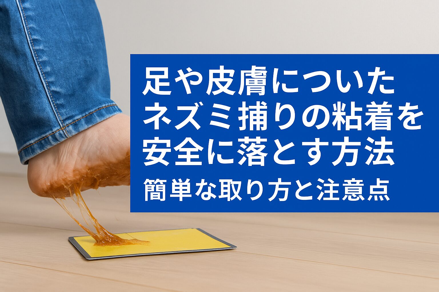 足や手についたネズミ捕りシートの粘着ベタベタの取り方