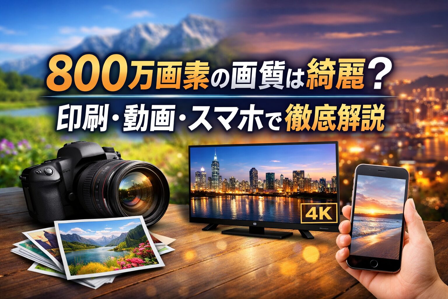 800万画素はどれくらい綺麗?印刷・動画・スマホ比較で今でも使えるか徹底解説