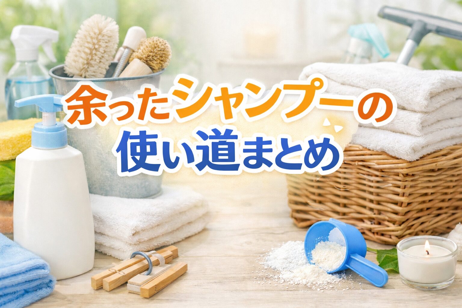 余ったシャンプーの使い道まとめ｜掃除・洗濯・再利用アイデアを徹底解説