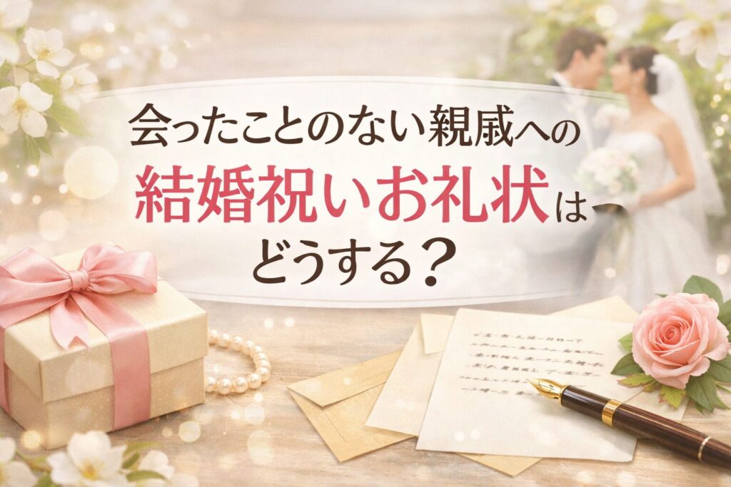 会ったことのない親戚への結婚祝いお礼状！マナー・書き方・文例を完全解説