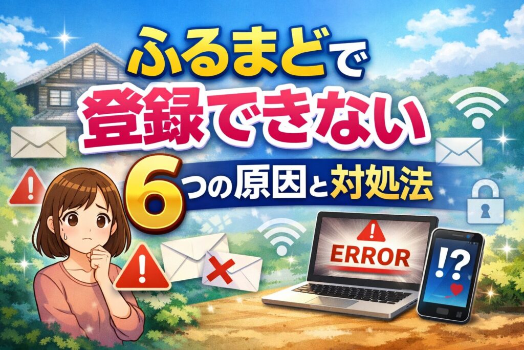 【完全解決】ふるまどで登録できない6つの原因と今すぐできる対処法