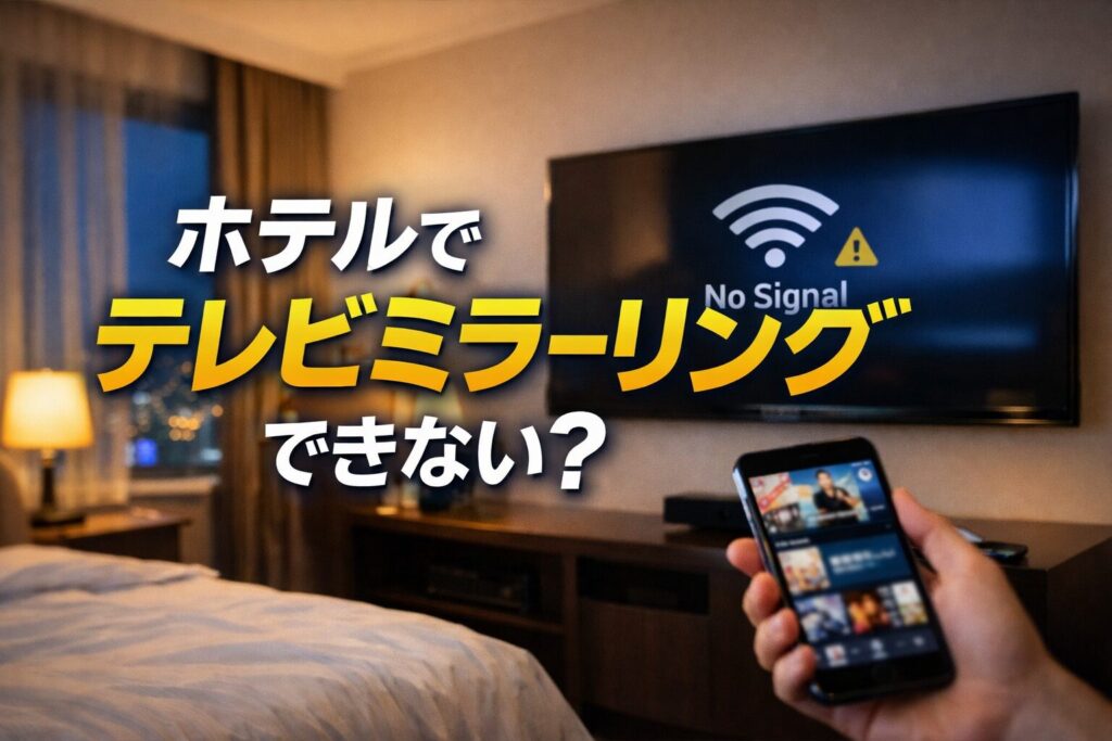 ホテルでテレビミラーリングできない？原因・対処法と失敗しない接続方法を徹底解説