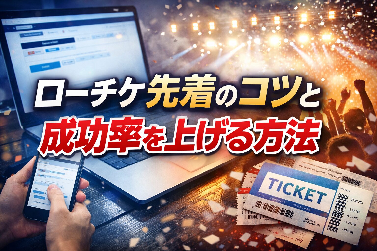 ローチケ先着のコツ決定版！開始60秒前の必須準備と成功率を上げる方法