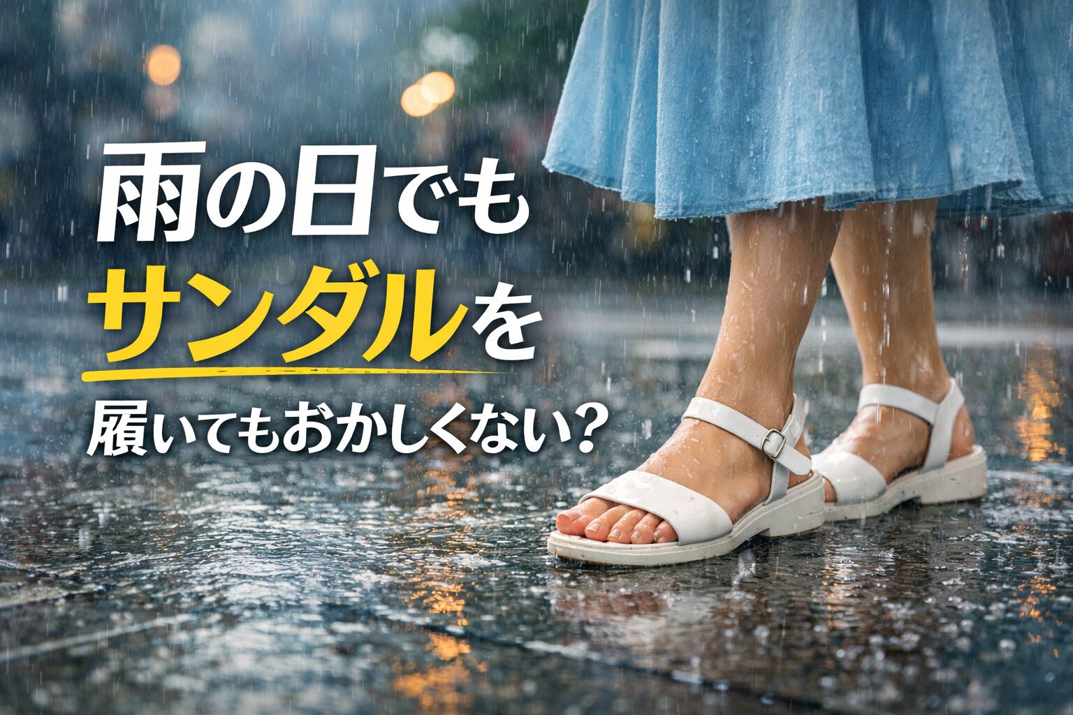 雨の日にサンダルは変じゃない？おかしいと言われない失敗しない選び方とコーデ術