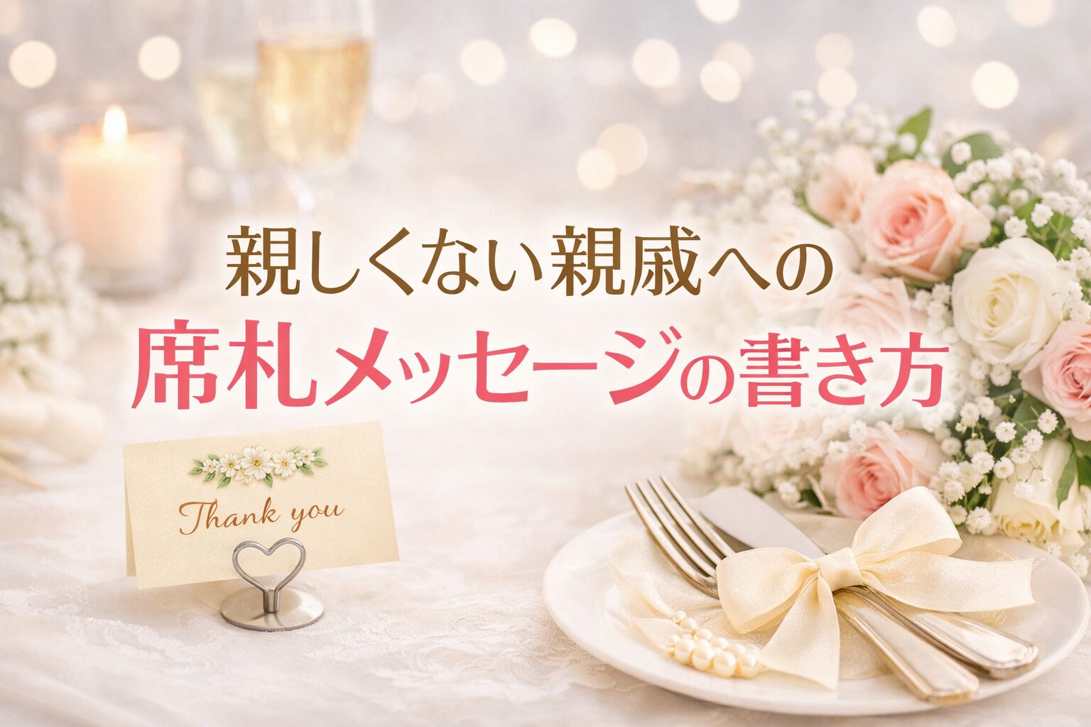 親しくない親戚への結婚式の席札メッセージ！失礼にならない・好印象な書き方