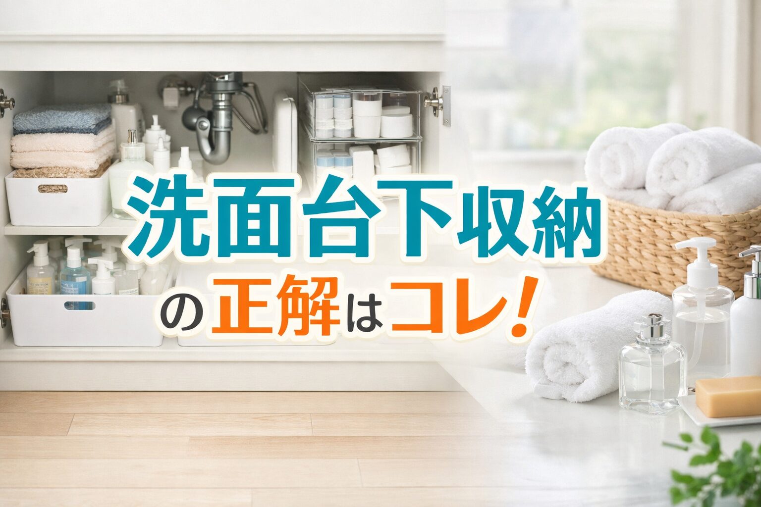 洗面台下収納の正解はコレ!片づけが苦手でも続く簡単アイデア3選