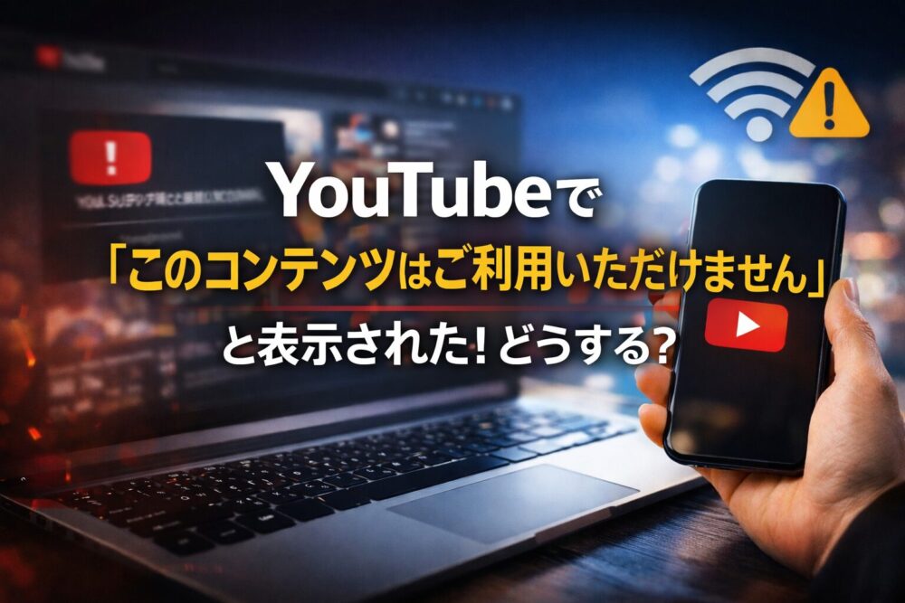YouTubeで「このコンテンツはご利用いただけません」の原因と今すぐできる対処法
