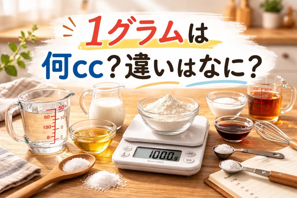 1グラムは何cc？違いはなに？料理で役立つ換算方法のコツ【早見表あり】