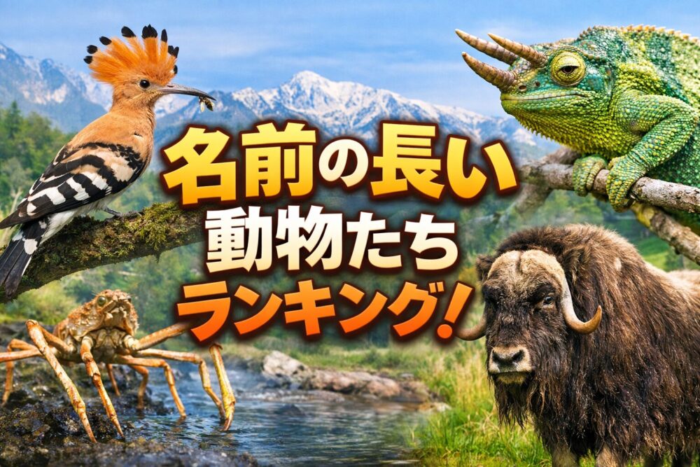 名前の長い動物たち！10文字以上の珍名生物ランキング20選