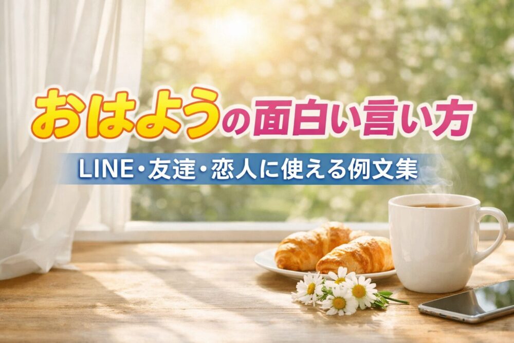 おはようの面白い言い方50選！LINE・友達・恋人に使える例文集