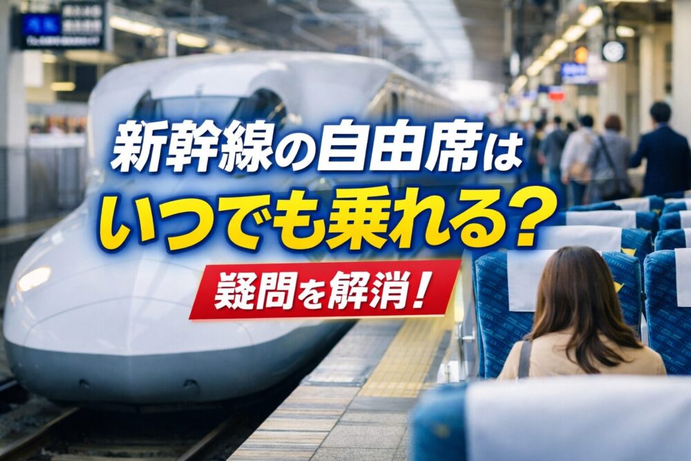 新幹線の自由席はいつでも乗れる？有効期限・途中下車・座れる時間を解説