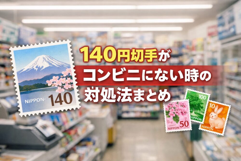 140円切手はコンビニにない？代用の切手組み合わせと買える場所まとめ