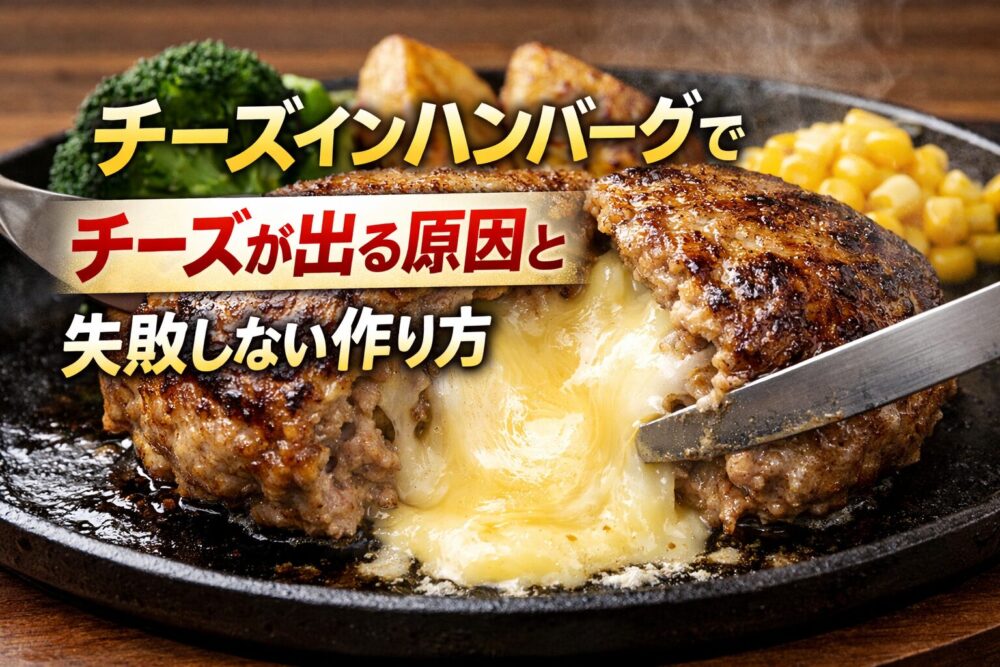 チーズインハンバーグでチーズが出る原因5選!初心者でも成功する作り方
