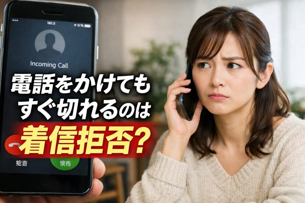 電話をかけてもすぐ切れるのは着信拒否?原因と見分け方を解説