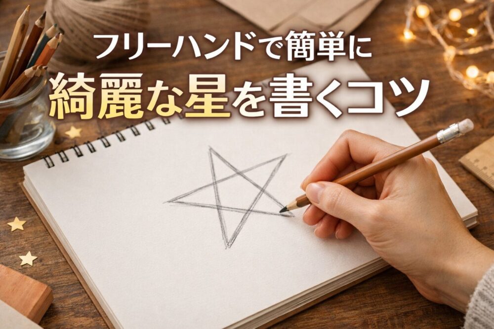 フリーハンドで簡単に綺麗な星を書くコツ