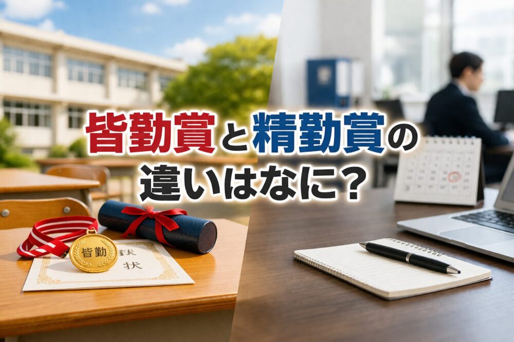 皆勤賞と精勤賞の違いについて詳しく解説