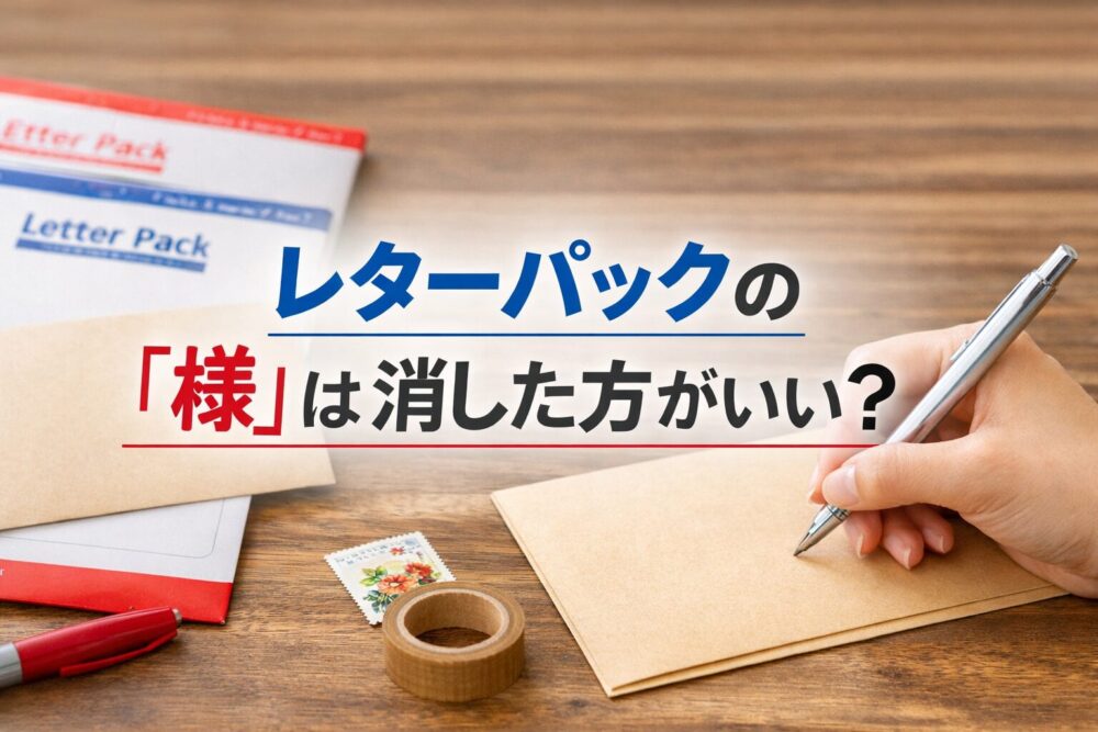 レターパックの「様」を消すマナーと御中との違い