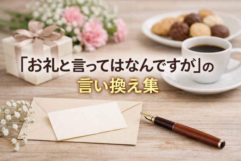 「お礼と言ってはなんですが」の言い換え集