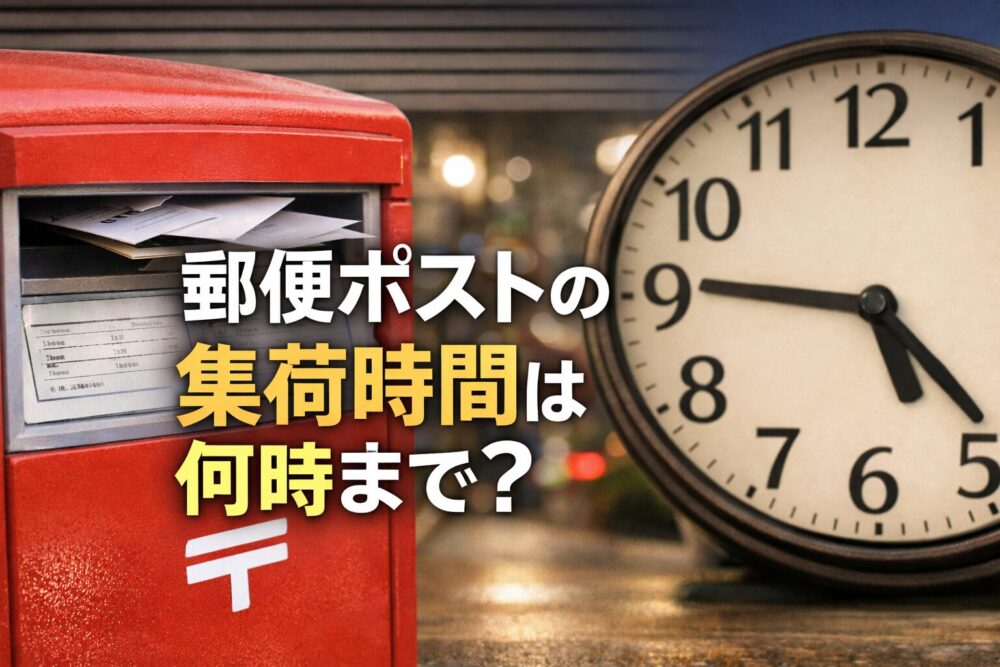 郵便ポストの集荷時間（回収時間）は何時まで？今日の投函が間に合うか今すぐ確認！