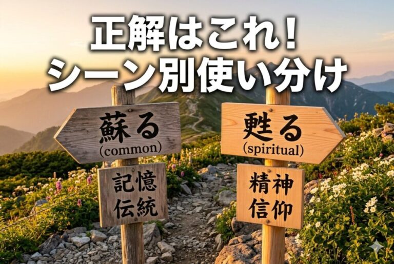 「蘇る」と「甦る」意味・使い分けの違い!どっちを使うのが正しい?