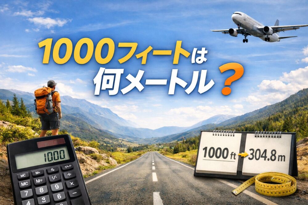 1000フィートは何メートル？1発で分かる計算方法・早見換算表