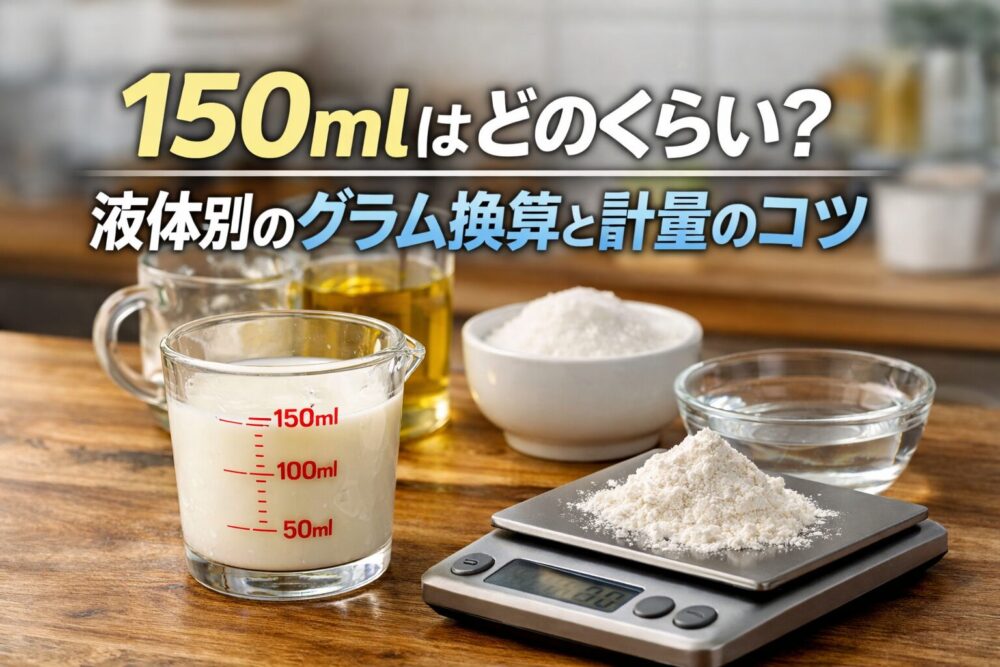 150mlはどのくらい？液体別のグラム換算と計量のコツ