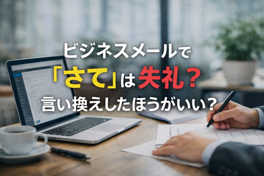 ビジネスメールで「さて」は失礼？言い換えしたほうがいい？