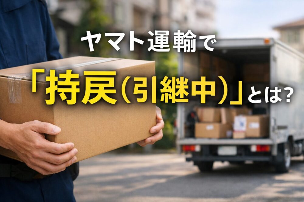 ヤマト運輸で「持戻（引継中）」とは？