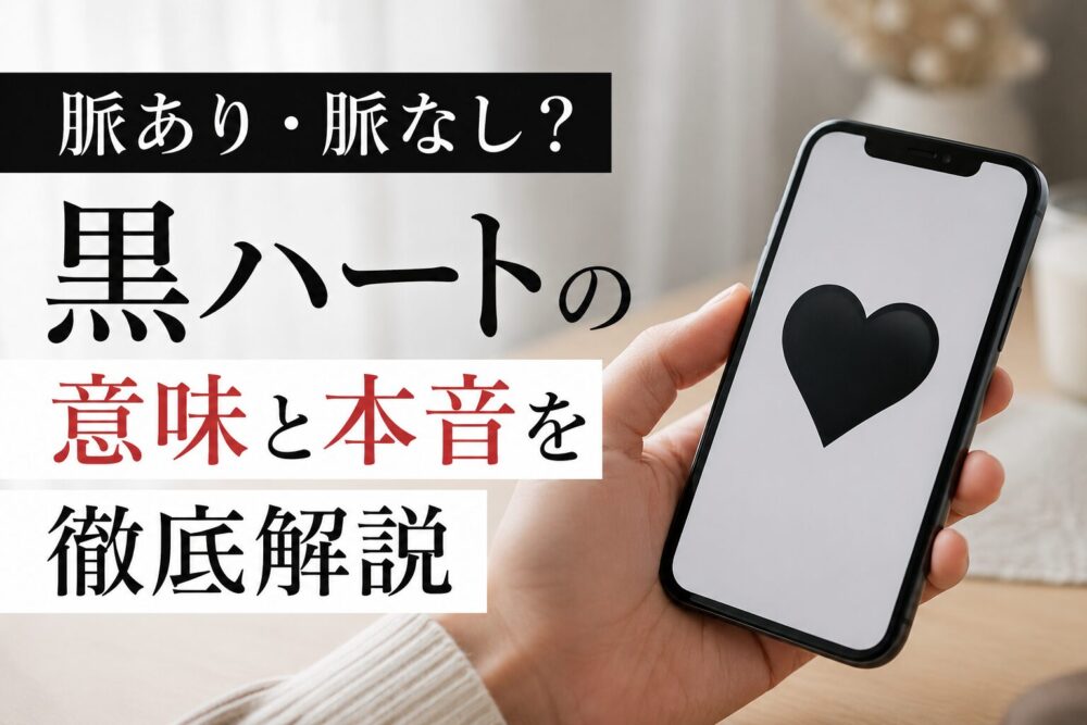 脈あり・脈なし？黒ハートの意味と本音を徹底解説