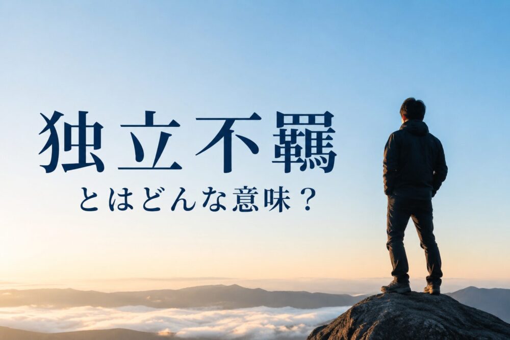 「独立不覊」の意味について詳しく解説