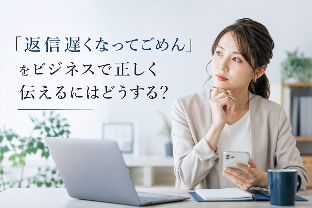「返信遅くなってごめん」のビジネスで敬語での正しい伝え方