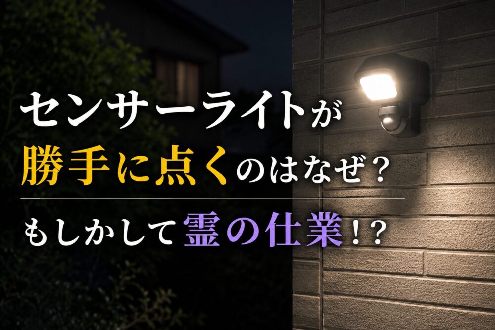 センサーライトが勝手に点くのは霊の仕業なのか