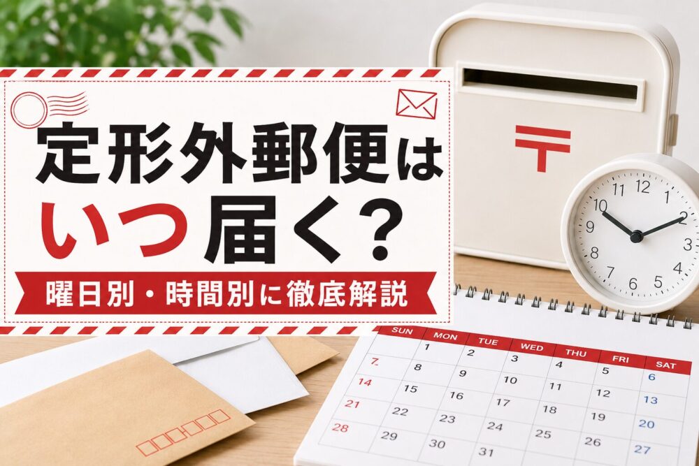 定形外郵便はいつ届くのか、曜日別・時間別に徹底解説