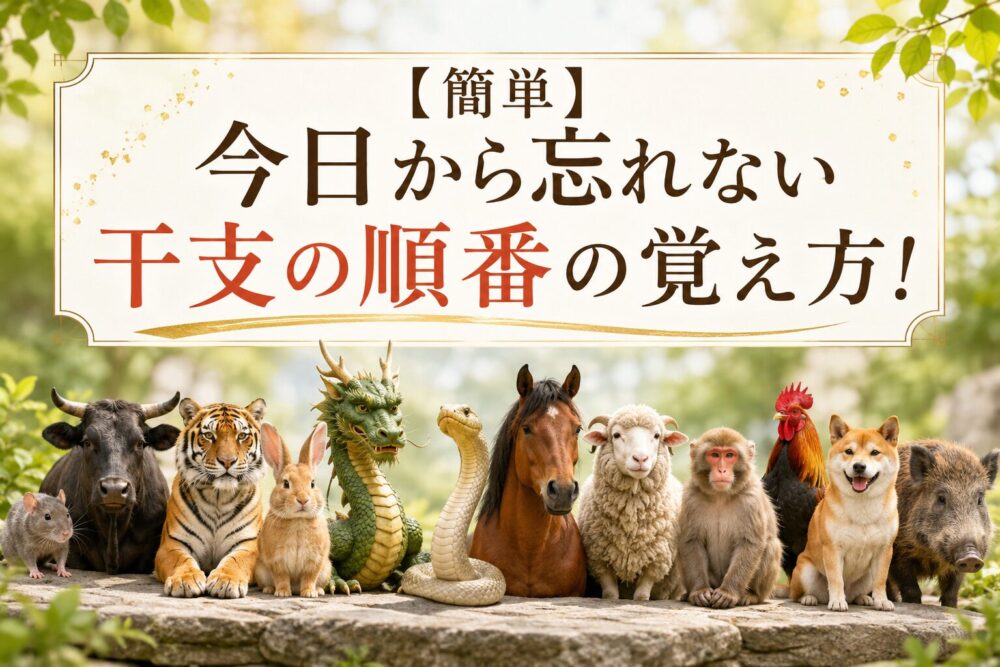 今日から忘れない干支の順番の覚え方