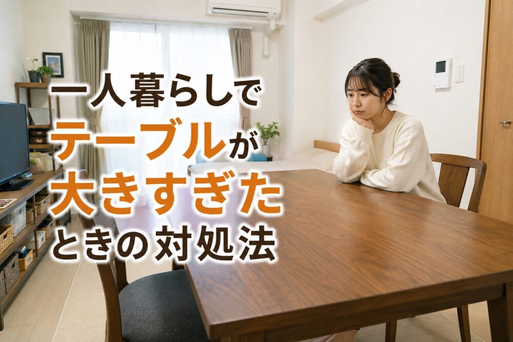 一人暮らしでテーブルが大きすぎたときの対処法