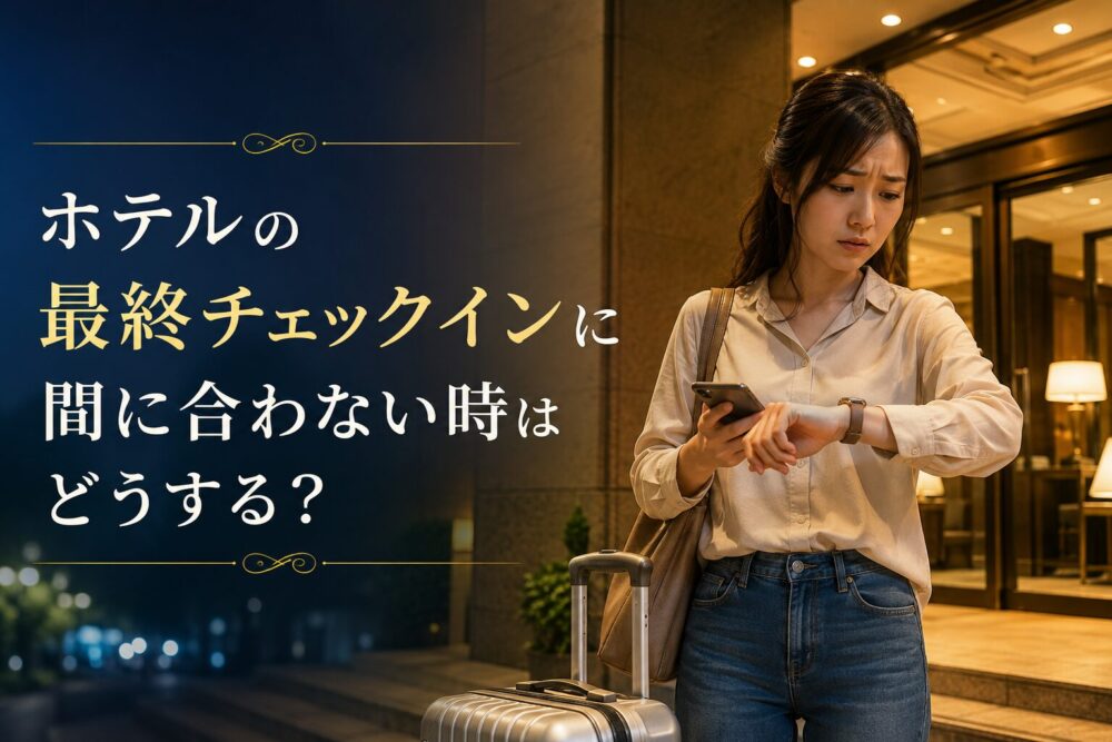 ホテルの最終チェックインに間に合わない時はどうする？