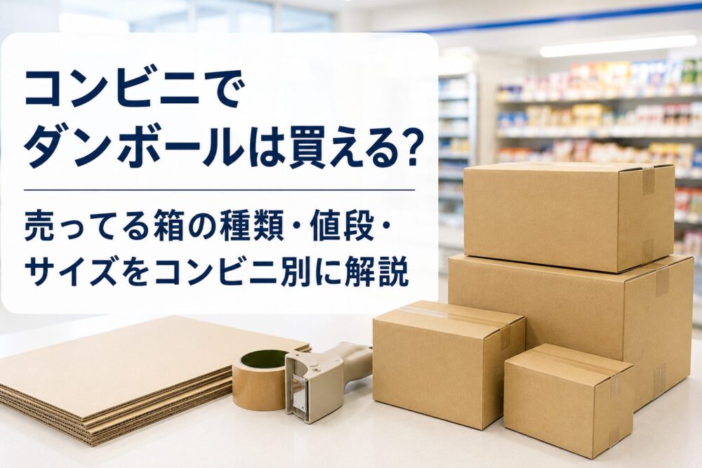 コンビニでダンボールは購入できるのか、売ってる箱の種類・値段・サイズを徹底調査