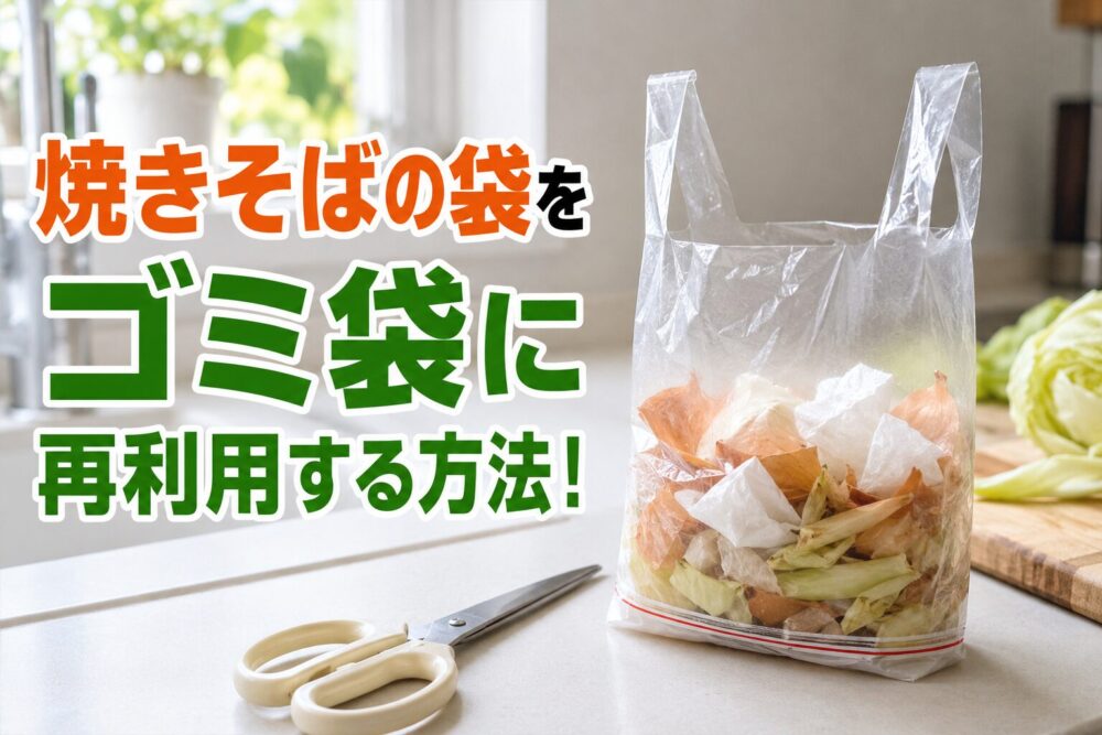 焼きそばの袋をゴミ袋に再利用する方法